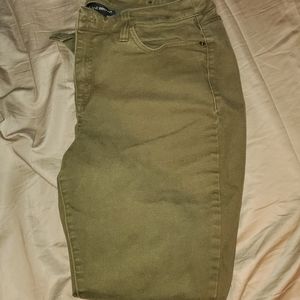 Lane Bryant olive green skinny jeans